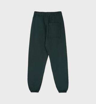 Connecticut Crest Flocked Sweatpant - Forest