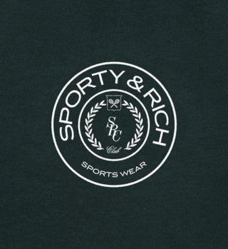 Connecticut Crest Flocked Sweatpant - Forest