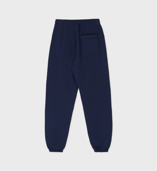 Connecticut Crest Flocked Sweatpant - Navy