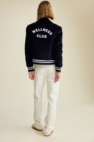 Wellness Club Corduroy Jacket - Navy/Cream