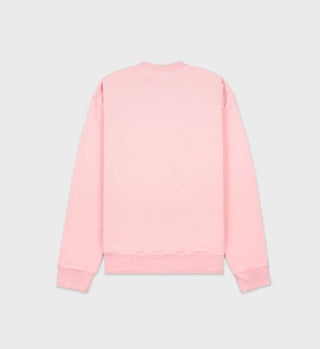 Country Crest Crewneck - Rose/White