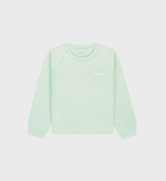 Eat More Veggies Kids Crewneck - Sage/White