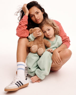 Eat More Veggies Kids Crewneck - Sage/White