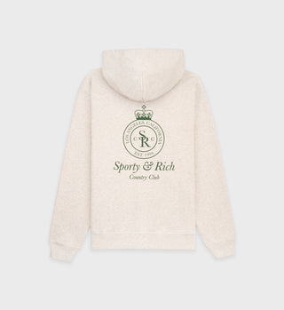 Crown Hoodie - Heather Oatmeal/Forest