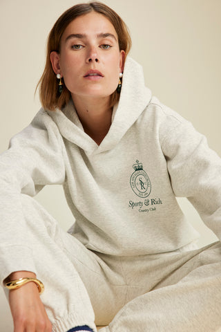 Crown Hoodie - Heather Oatmeal/Forest