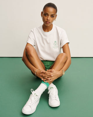 Crown T-Shirt - White/Kelly Green