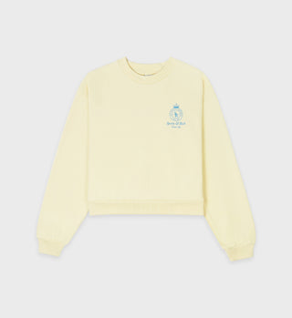Crown Cropped Crewneck - Lemon