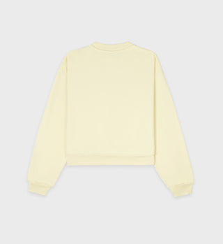 Crown Cropped Crewneck - Lemon