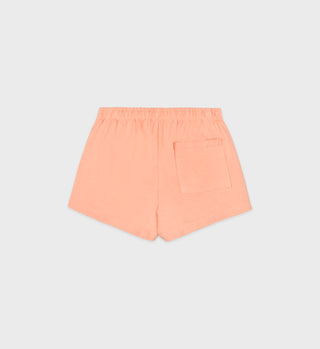 Cursive Logo Disco Short - Peach/White