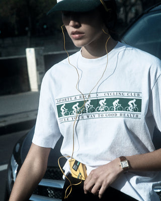 Cycling Club T Shirt - White
