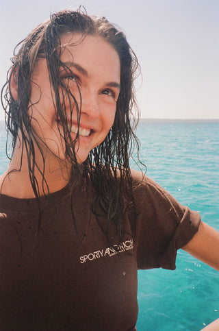 Disco T-Shirt - Chocolate/Cream