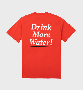 Drink More Water T Shirt - Sports Red