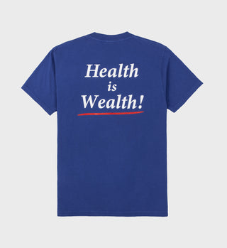 Health is Wealth T Shirt- Lapis