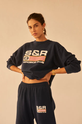 Eco Flag Crewneck - Navy