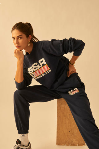 Eco Flag Crewneck - Navy
