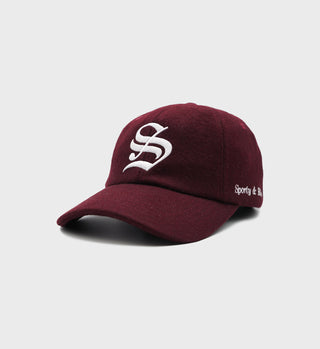 English Logo Wool Hat - Merlot