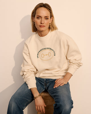 Equestrian Club Crewneck - Milk
