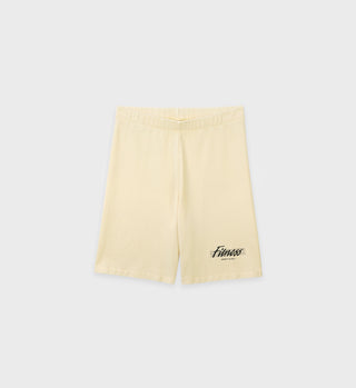 80s Fitness Biker Short - Cream Puff