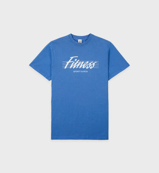 80s Fitness T Shirt - Sapphire