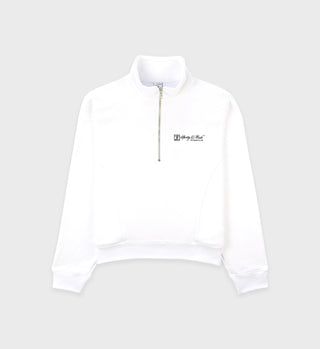 Fitness Club Quarter Zip - White