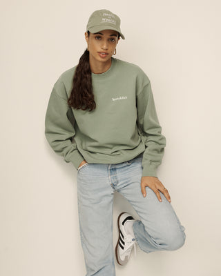 Health is Wealth Crewneck - Sea Green
