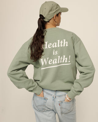 Health is Wealth Hat - Sea Green