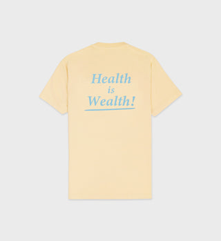 Health Is Wealth T-Shirt - Almond/H2O