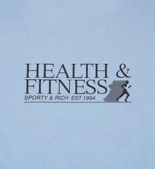 Health & Fitness Crewneck - Sky Blue/Black