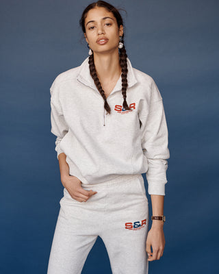 Health Club Quarter Zip - Heather Grey