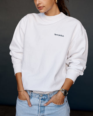 Health is Wealth Crewneck - White