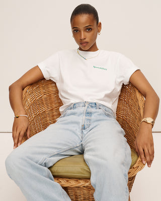 Health is Wealth T-Shirt  - White/Kelly