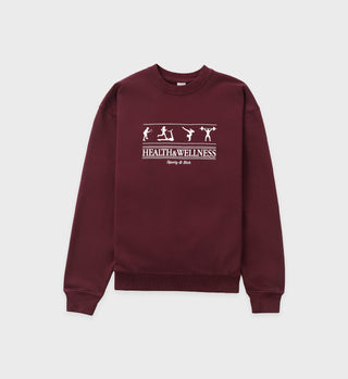 Health & Wellness Crewneck - Merlot