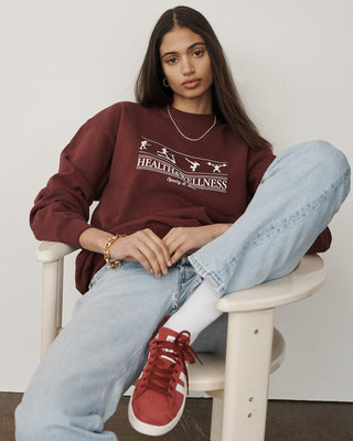 Health & Wellness Crewneck - Merlot