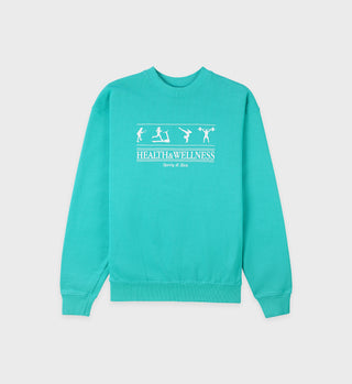 Health & Wellness Crewneck - Turquoise