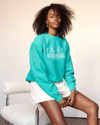 Health & Wellness Crewneck - Turquoise