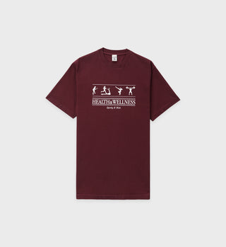 Health & Wellness T-Shirt - Merlot