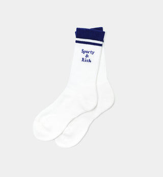 Intarsia Sock - Navy