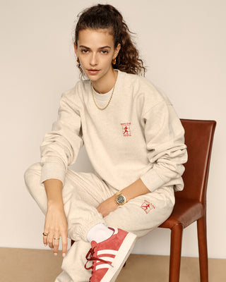 Jogger Crewneck - Heather Oatmeal