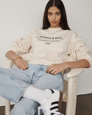 LA Health Club Crewneck - Cream