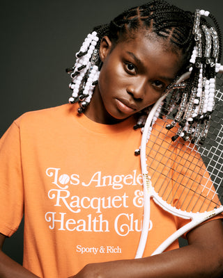 LA Racquet Club T-Shirt - Pomodoro/White