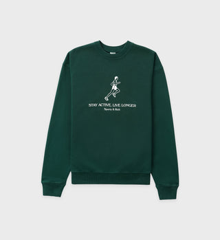 Live Longer Crewneck - Forest Green
