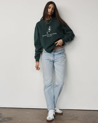 Live Longer Crewneck - Forest Green
