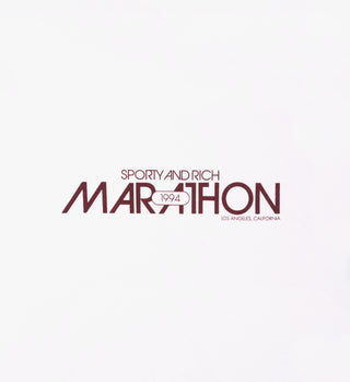 Marathon T-Shirt - White/Merlot