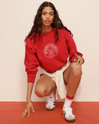 Connecticut Crest Crewneck - Framboise