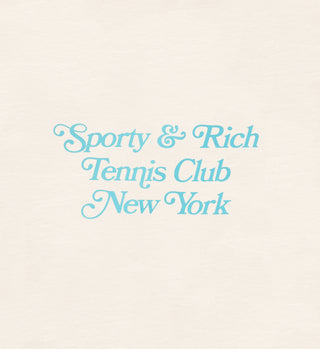 New York Tennis Club Cropped Hoodie - Cream