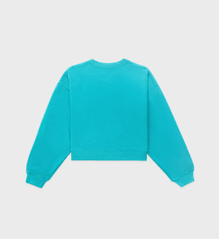 NY Country Club Cropped Crewneck - Teal