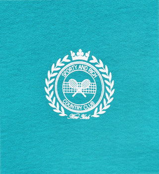 NY Country Club Cropped Crewneck - Teal