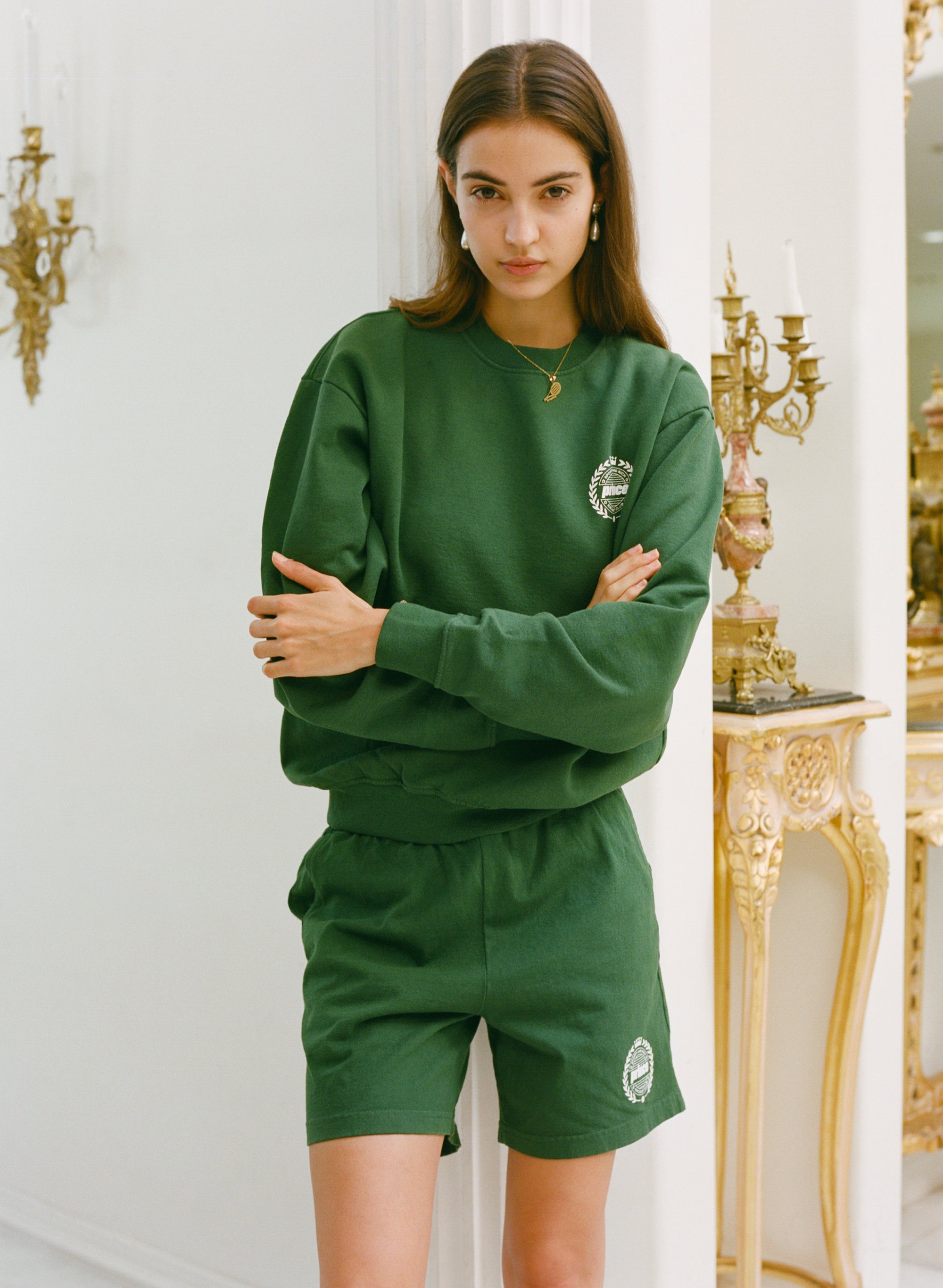 Sporty&Rich × PRINCE CRESTCREWNECKスウェット
