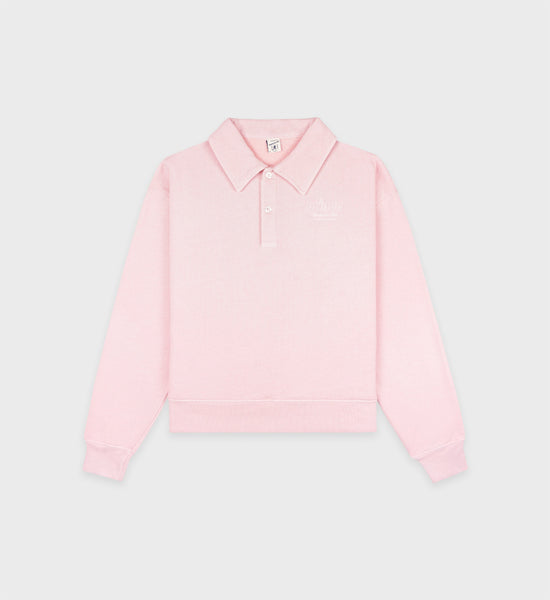 Prince Health Polo - Baby Pink/White