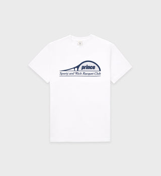 Prince Racket T-Shirt - White/Navy